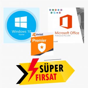 Windows 10 Home Lisans Anahtarı ve Office 2016 Pro Plus Lisans Anahtarı ve Avast Premier Lisans Anahtarı