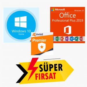 Windows 10 Home Lisans Anahtarı ve Office 2019 Pro Plus Lisans Anahtarı ve Avast Premier Lisans Anahtarı